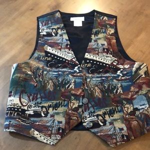 Embroidered vest. Large